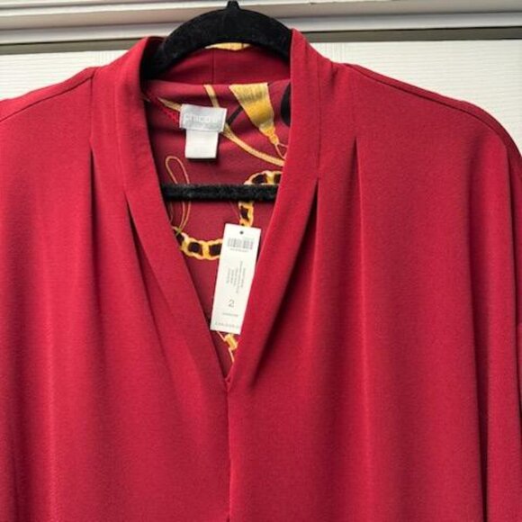 NWT - Chico's Dolman Wedge Solid Dress - Sz 2 (Large) - Picture 2 of 3